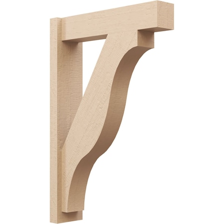 Ekena Millwork 6-in W x 24-in D x 36-in H Funston Block Rough Cedar Woodgrain TimberThane Outlooker, Primed Tan OUTUR060X24X36FST44RCPR